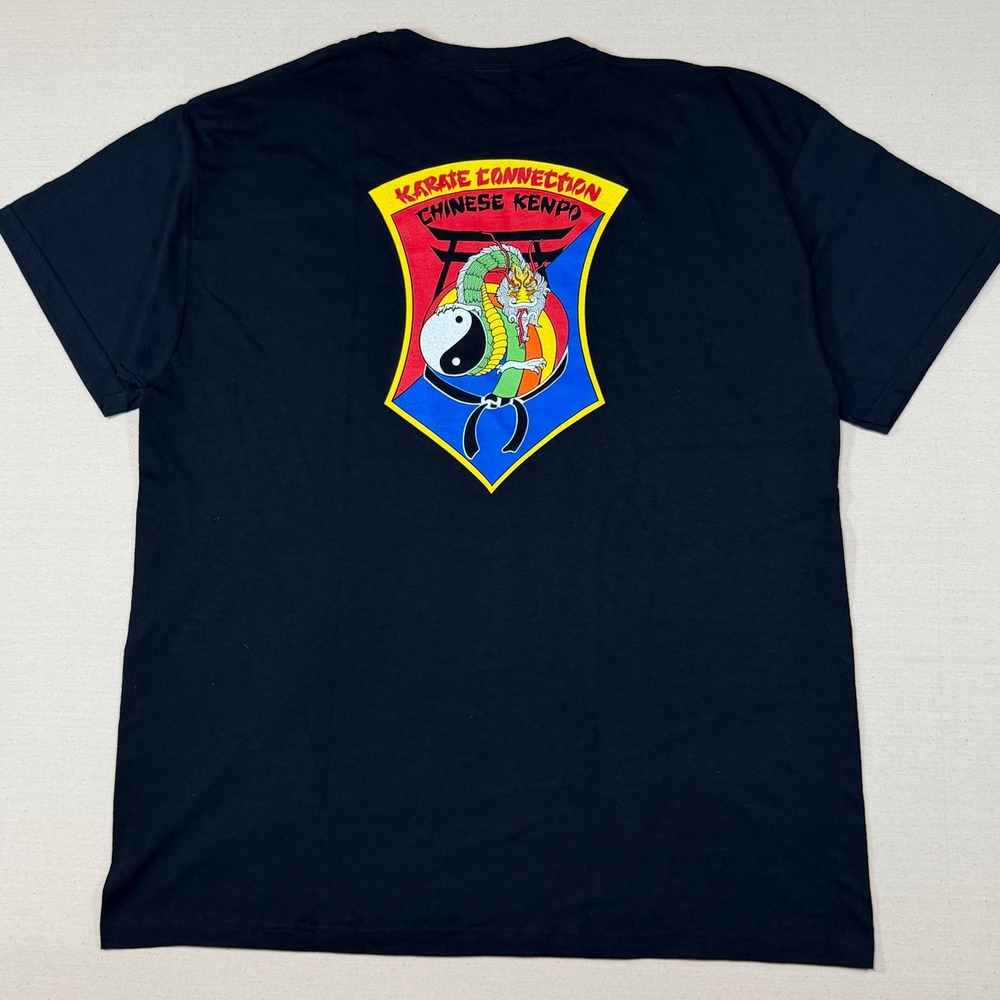 Vintage Karate Connection Chinese Kenpo T-Shirt Black XL Dragon Logo